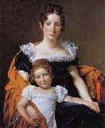 Jacques-Louis David The Comtesse Vilain XIIII and Her Daughter china oil painting artist